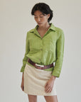 Pear Gathered Waist Linen Jacket - Hey Jude