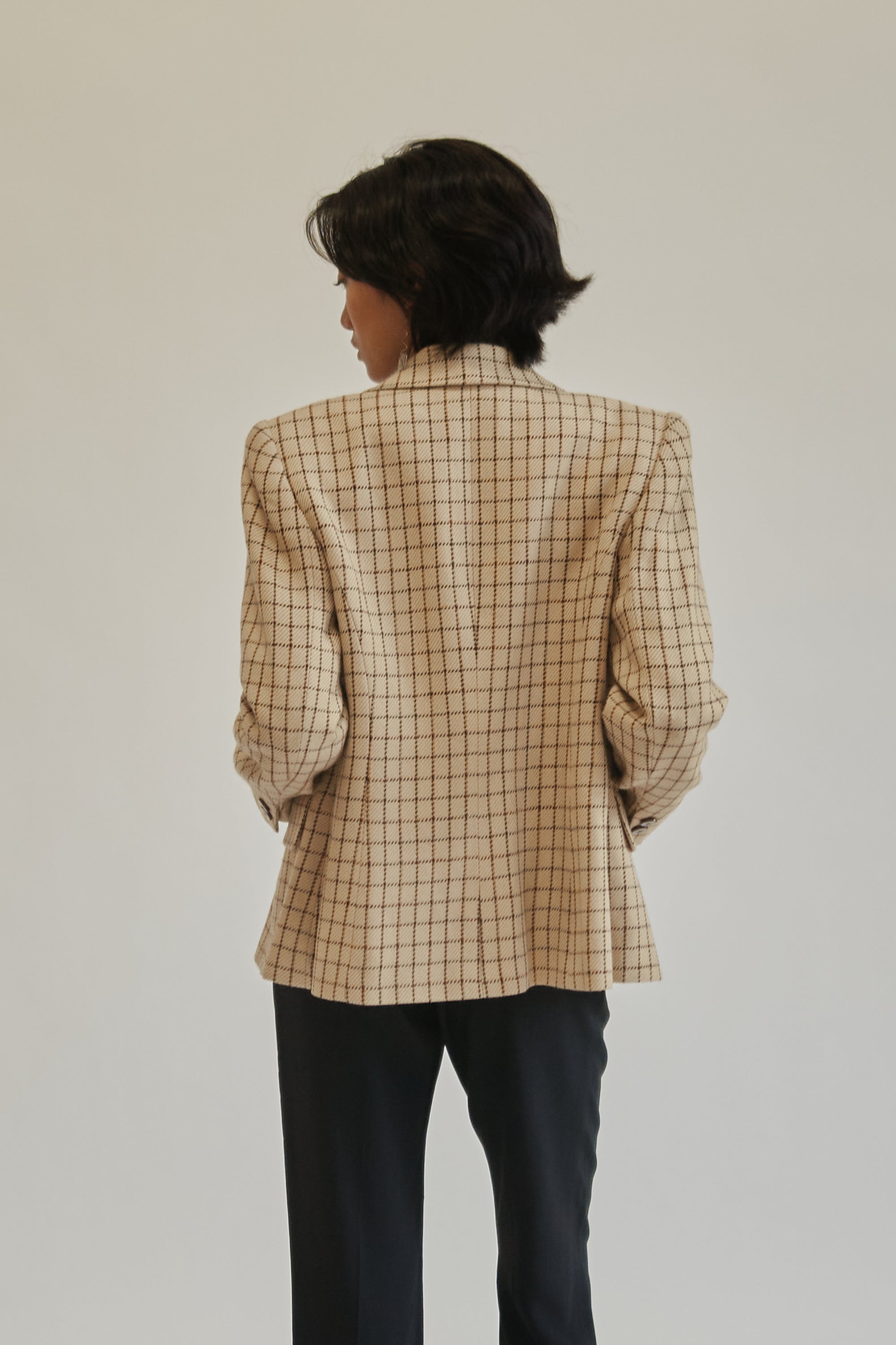 Butter Yellow Windowpane Blazer - Hey Jude