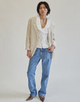 Oatmeal Tailored Linen Blazer - Hey Jude