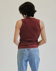 Crimson Silk V-neck Wrap Tank - Hey Jude