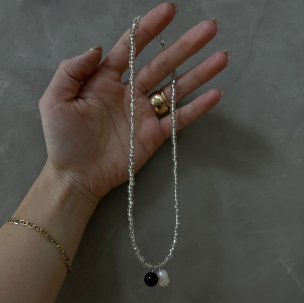 Sea + Pattern | Duo Drop Necklace