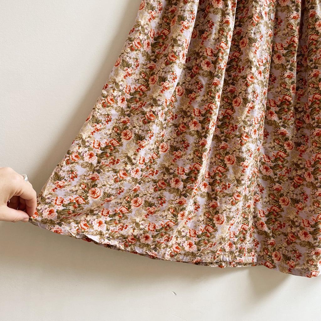 Lilac Cotton Midi Skirt