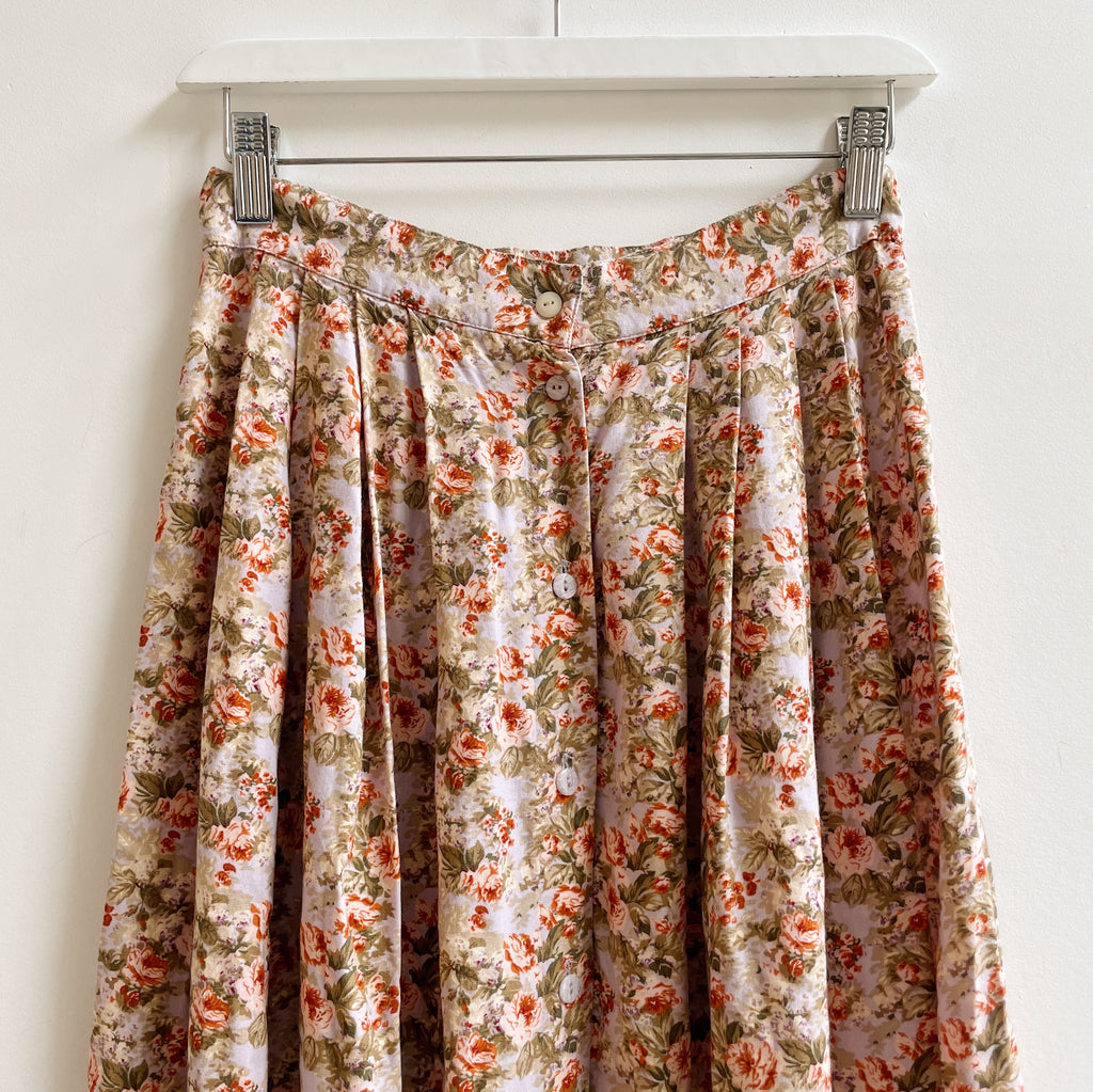 Lilac Cotton Midi Skirt