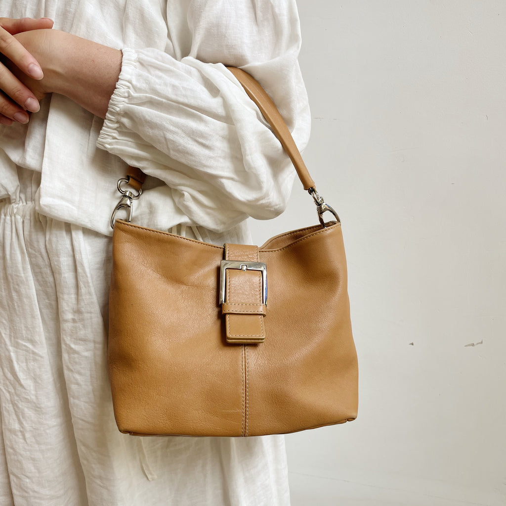 Tan Leather Shoulder Bag