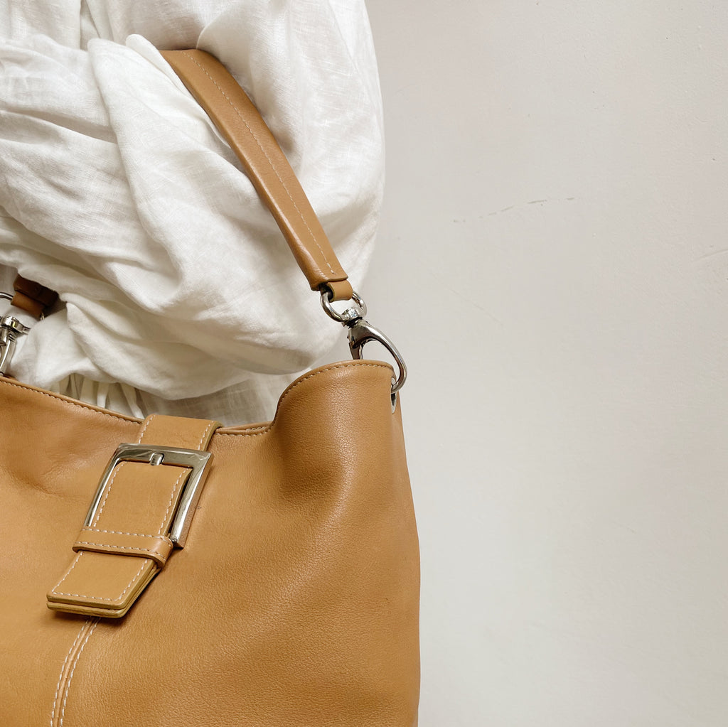 Tan Leather Shoulder Bag