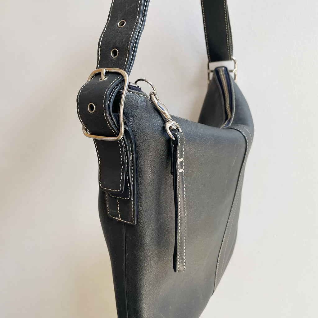 Coach Dusty Blue Convertible Shoulder Bag