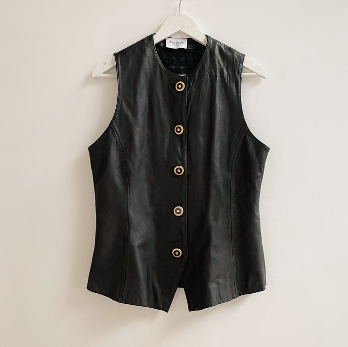 Obsidian Buttery Leather Vest