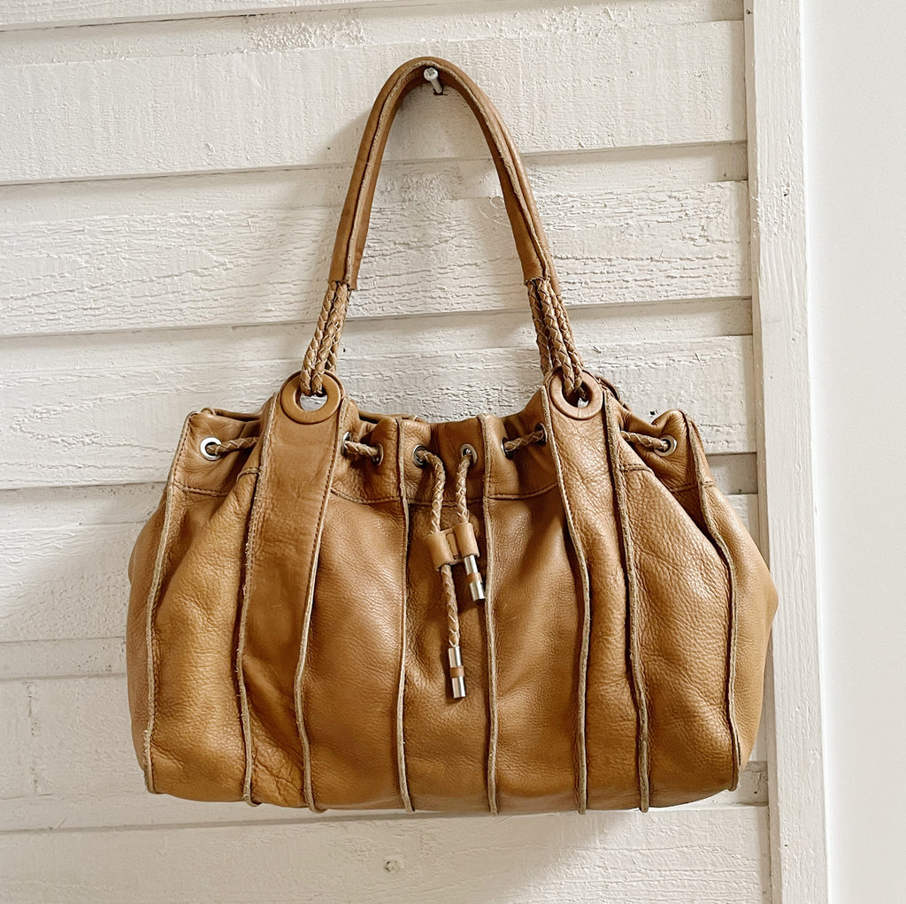 Desert Panelled Leather Baguette Bag