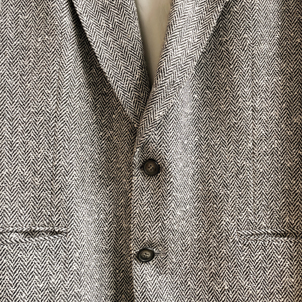 B+W Houndstooth Wool Blazer