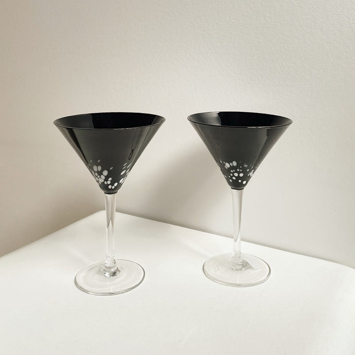 Speckled Marble Martini Glasses