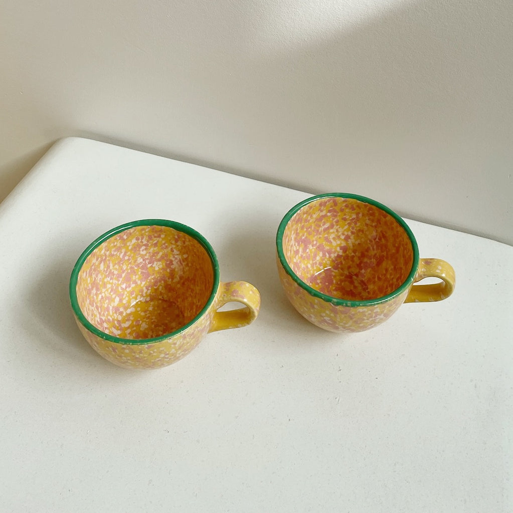 Sunrise Speckled Cappuccino Cups
