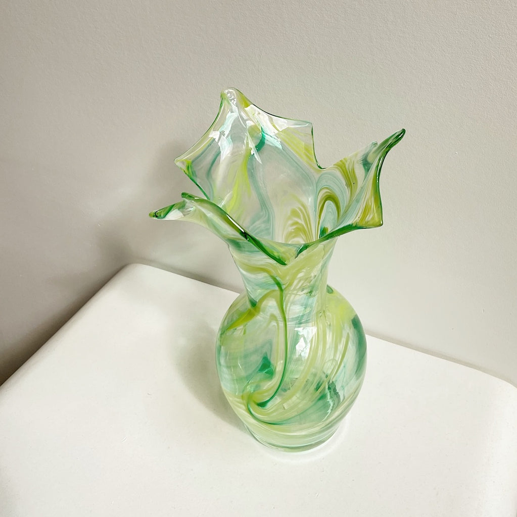 Apple Blown Glass Abstract Vase