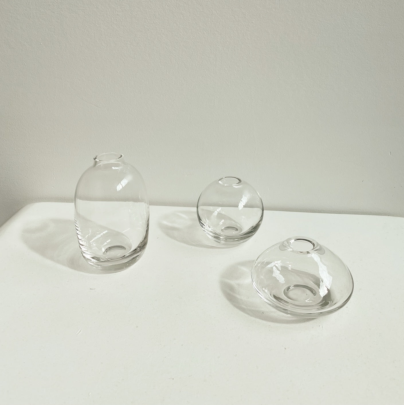 Clear Glass Bud Vases