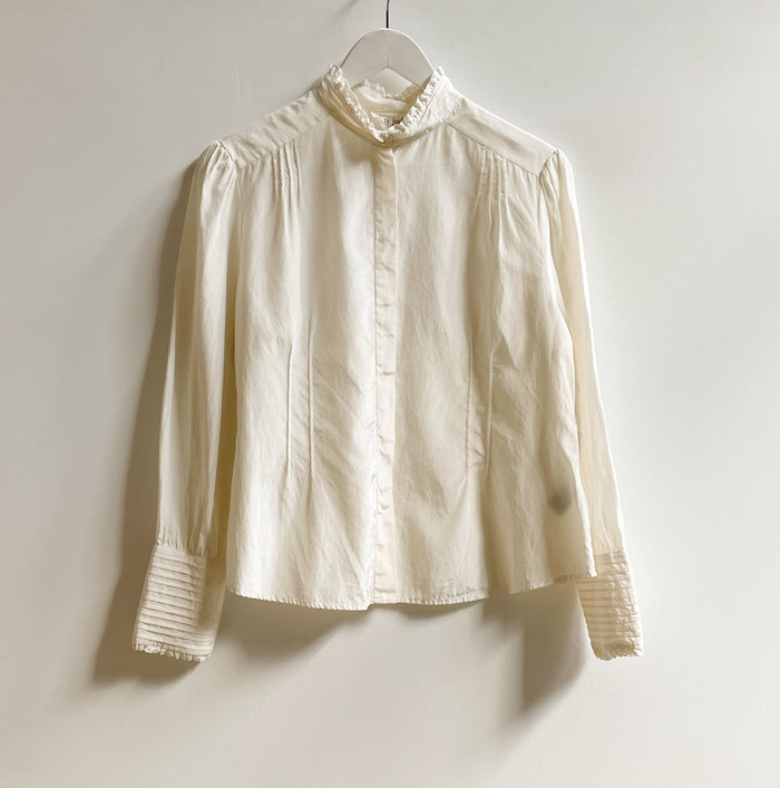 Ivory Silk Victorian Blouse