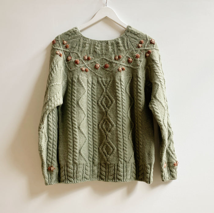 Rosemary Embroidered Wool Knit
