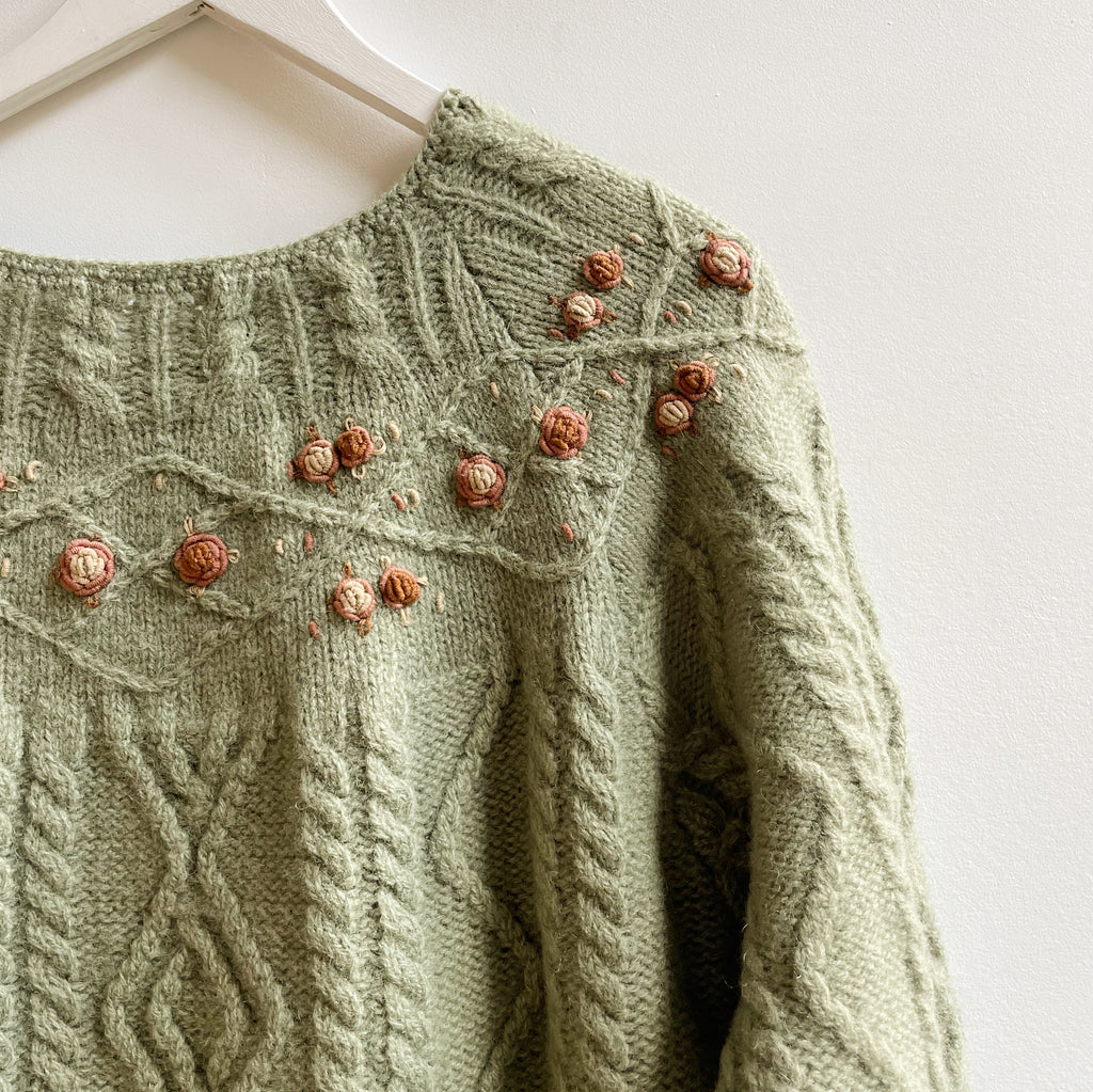 Rosemary Embroidered Wool Knit