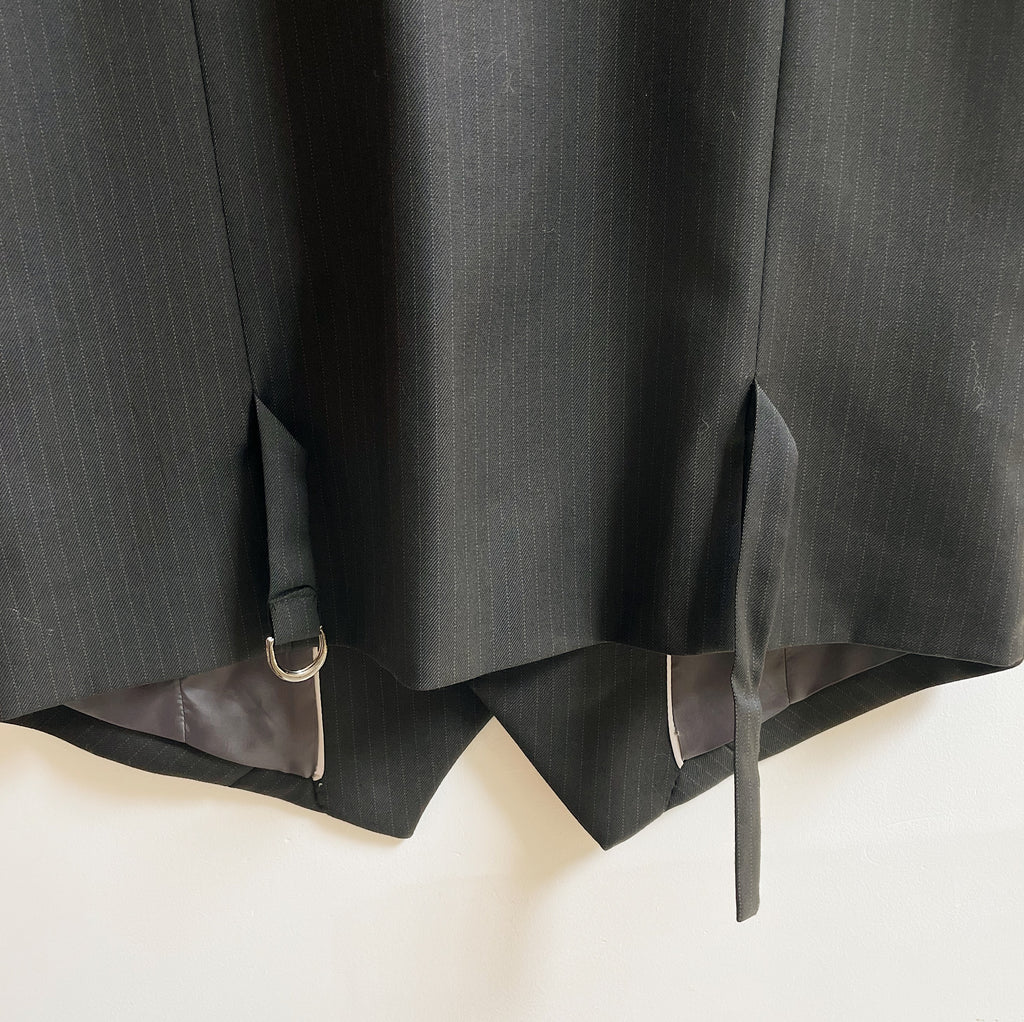 Grey Pinstripe Suit Vest
