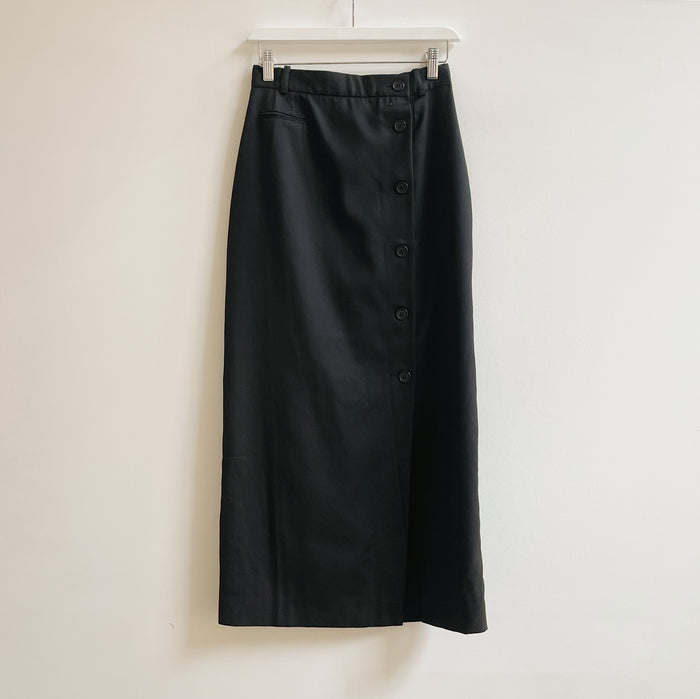 Black Asymmetrical Maxi Skirt