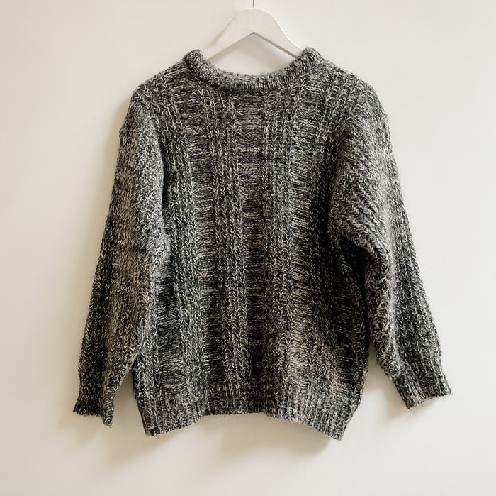 Smoke Wool Chunky Knit Pullover