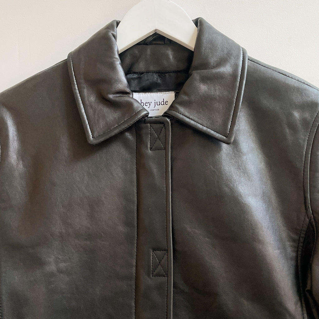 Onyx Boxy Leather Jacket