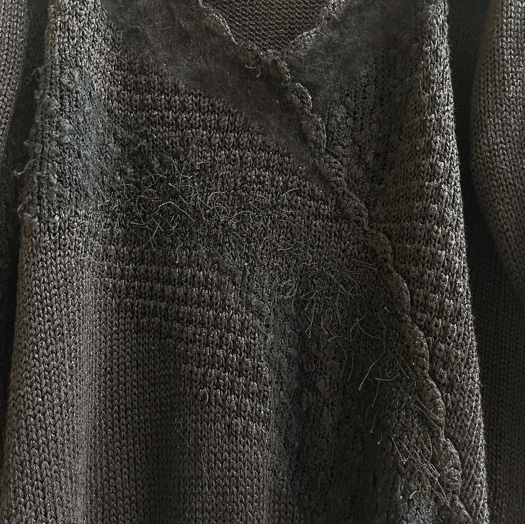 Onyx Textured Angora Pullover