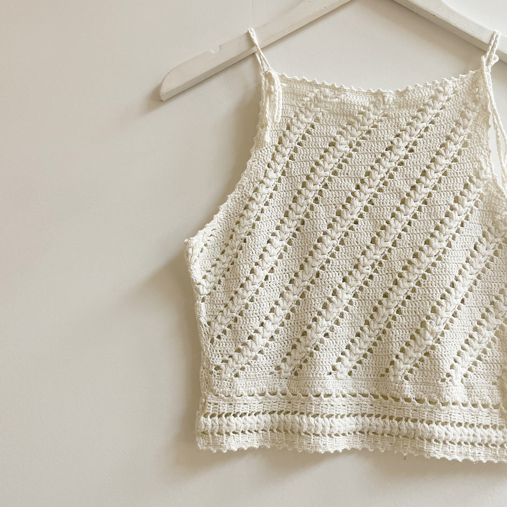 Cloud Crochet Halter Top