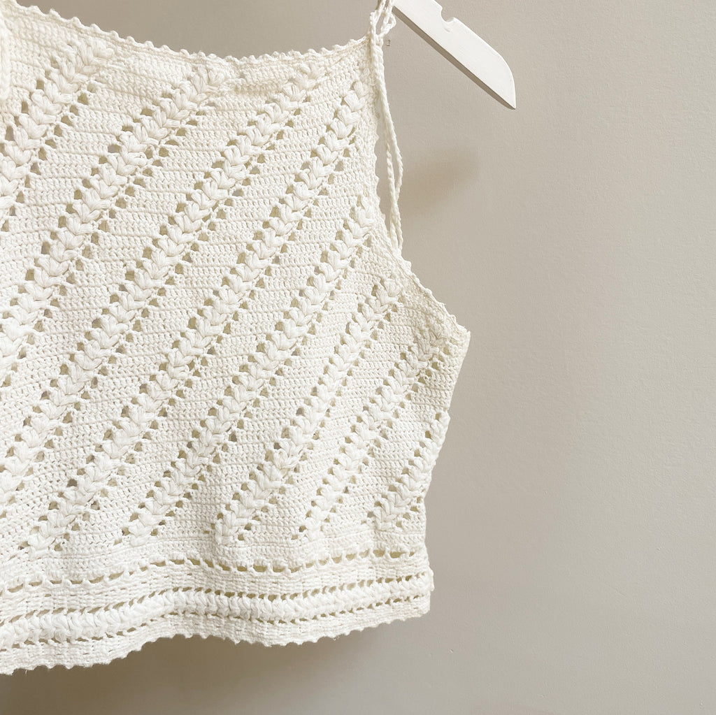 Cloud Crochet Halter Top