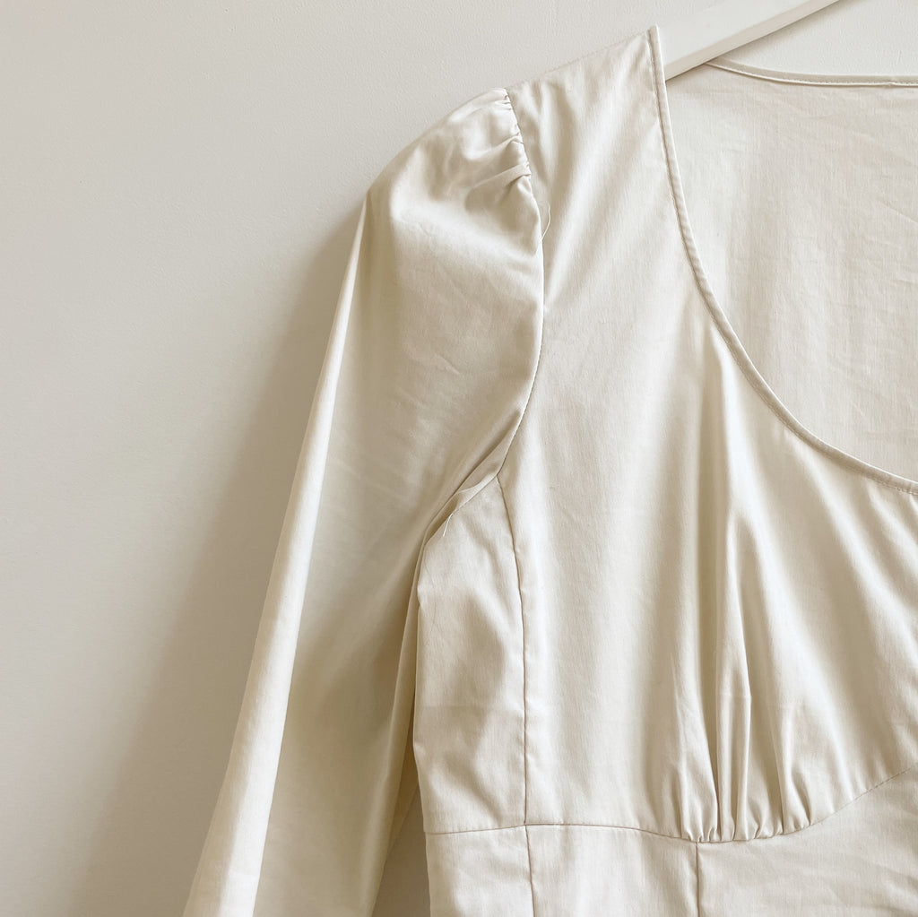 Mist Cotton Bustier Blouse