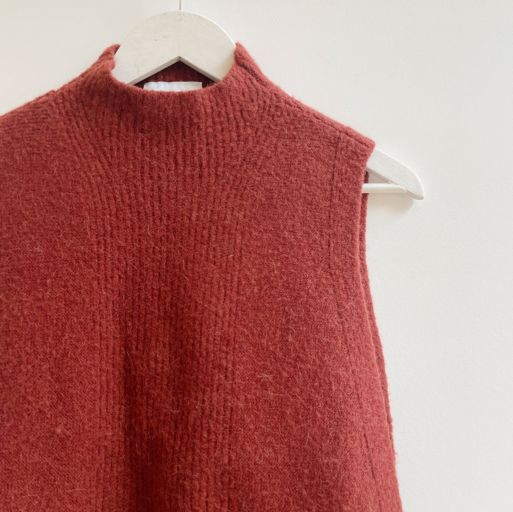 Crimson Envelope Knit Vest