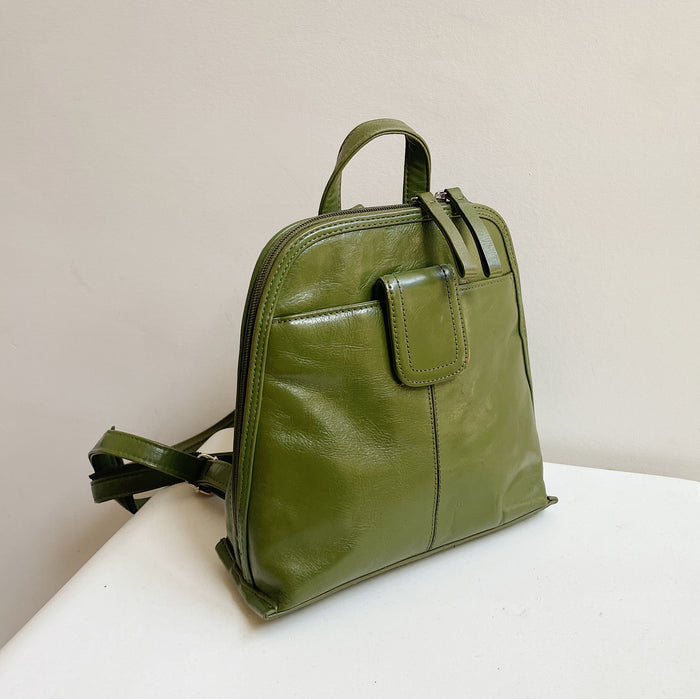 Avocado Patent Leather Backpack