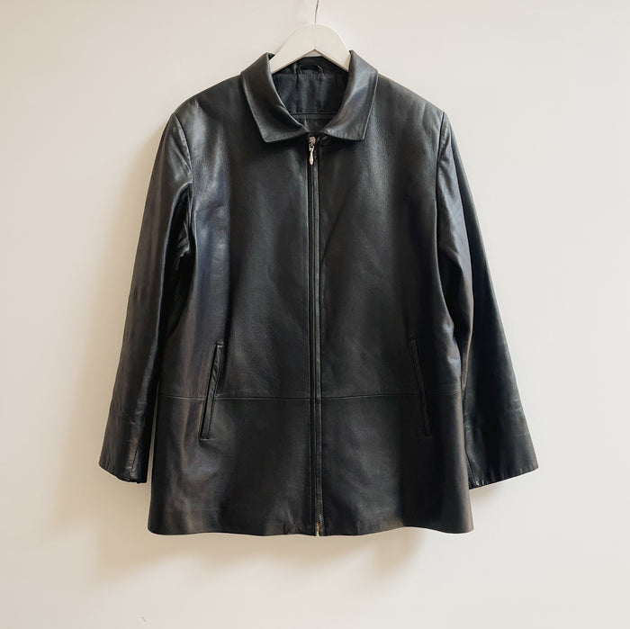 Ink Cocoon Leather Jacket
