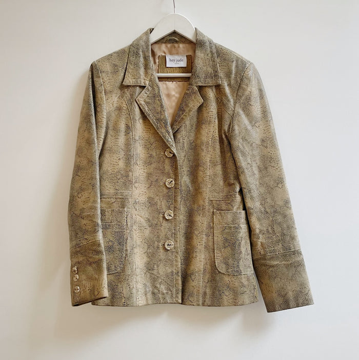 Snakeskin Leather Jacket