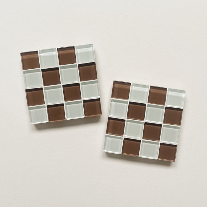 Glass Tile Coaster | Classic Milk Chocolate