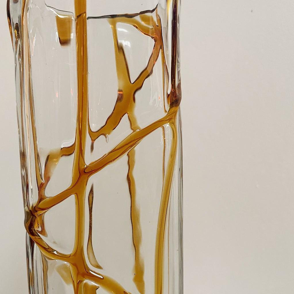 Tall Blown Glass Organic Vase