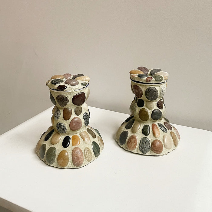 Ceramic Stone Candle Holders