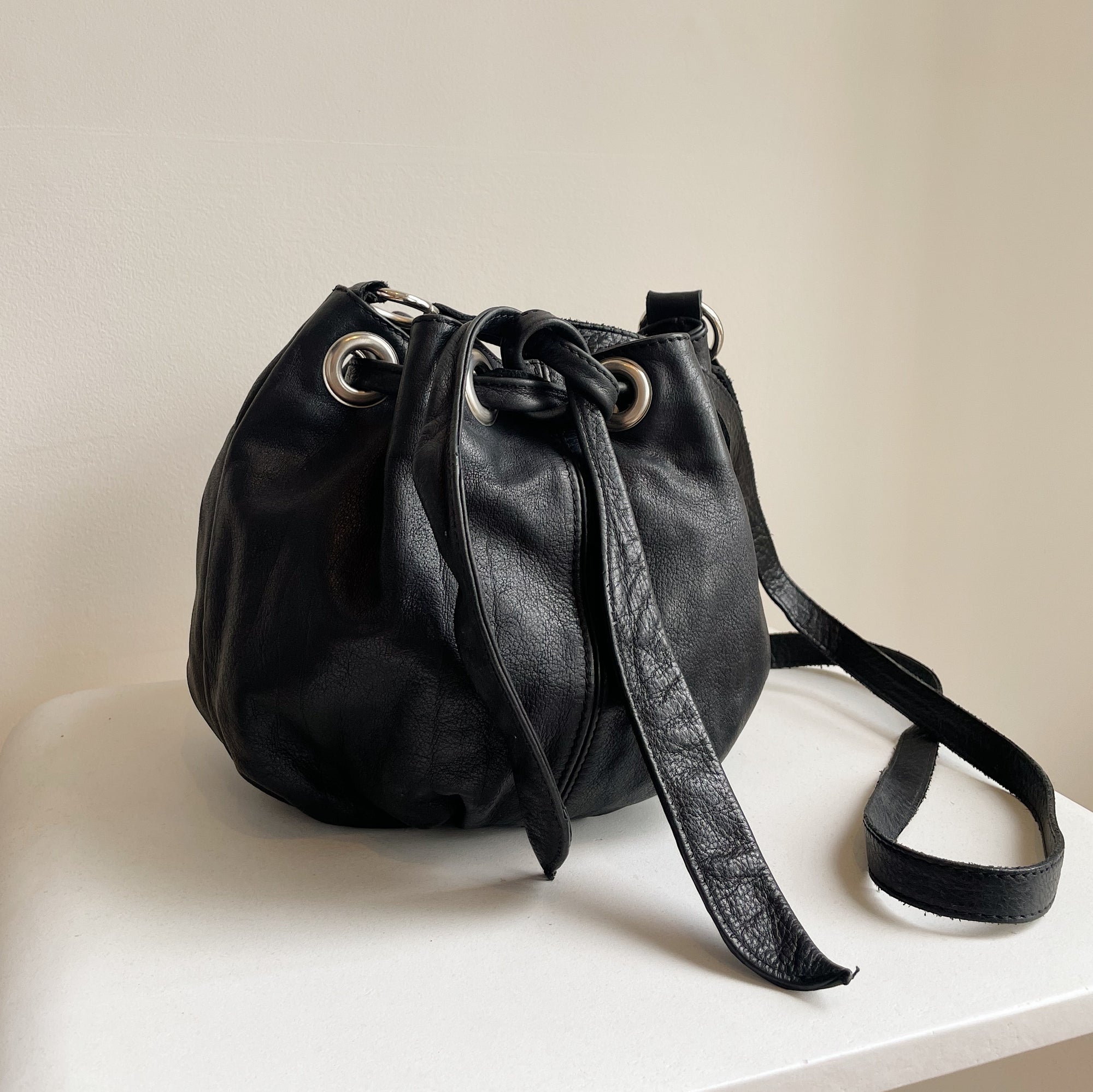 Soot Leather Dumpling Bag