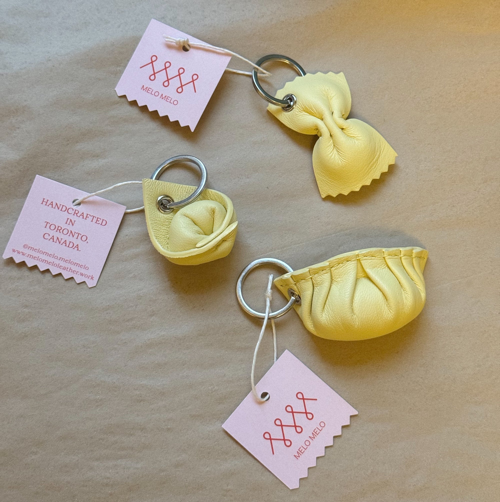 Melo Melo | Handcrafted Leather Farfalle Keychain