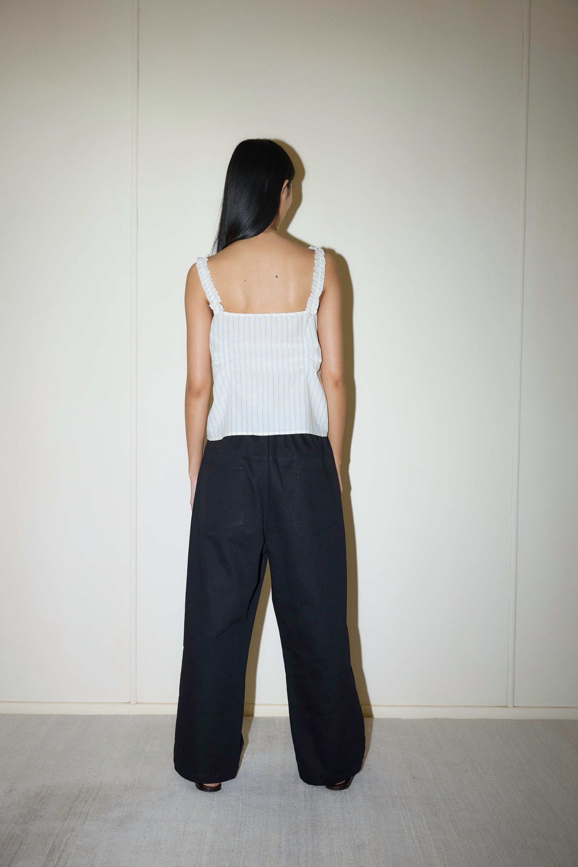 Deiji Studios | Cotton Square Pocket Pant in Black