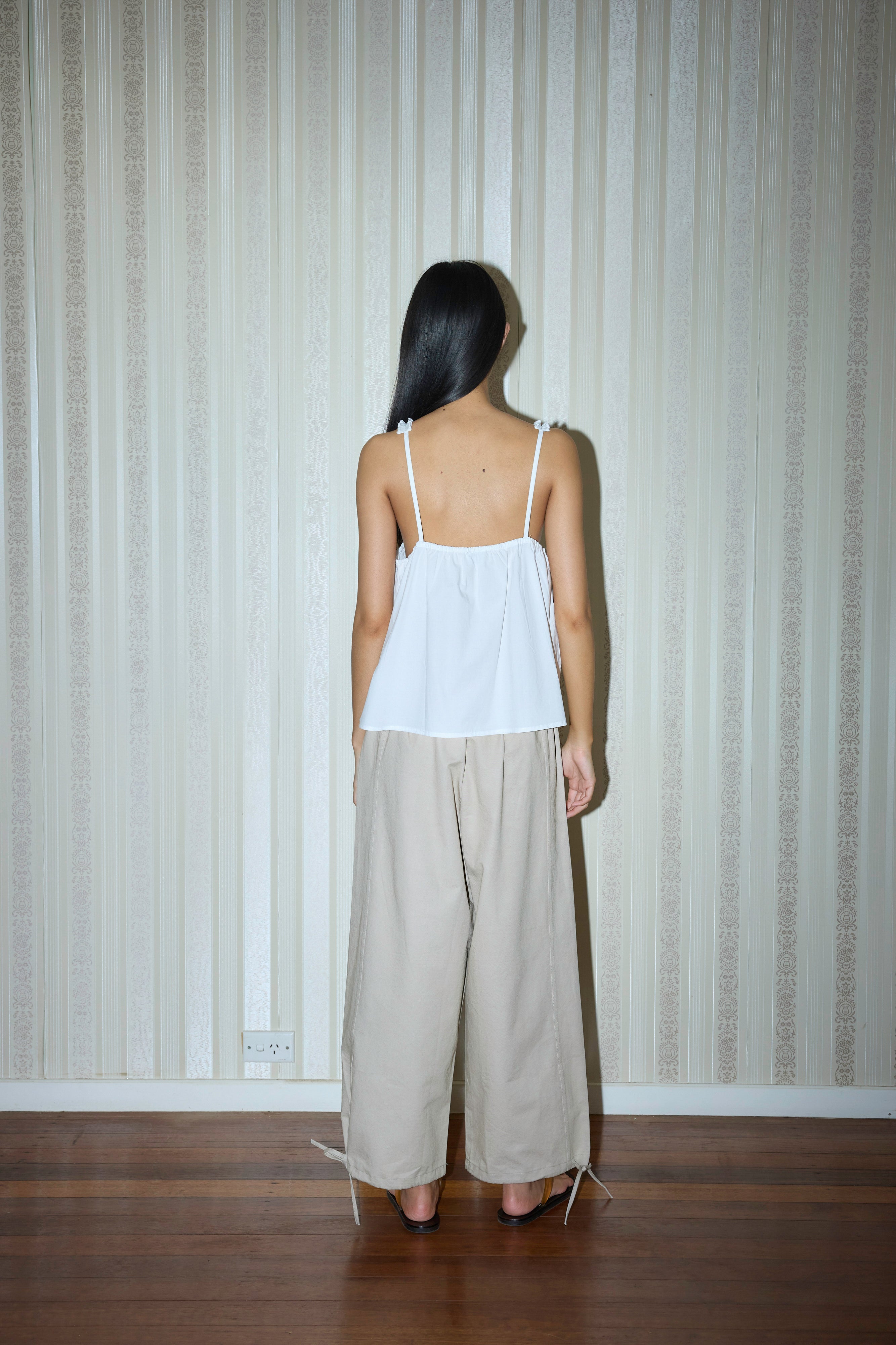 Deiji Studios | Ruffle Strap Top in White – Hey Jude