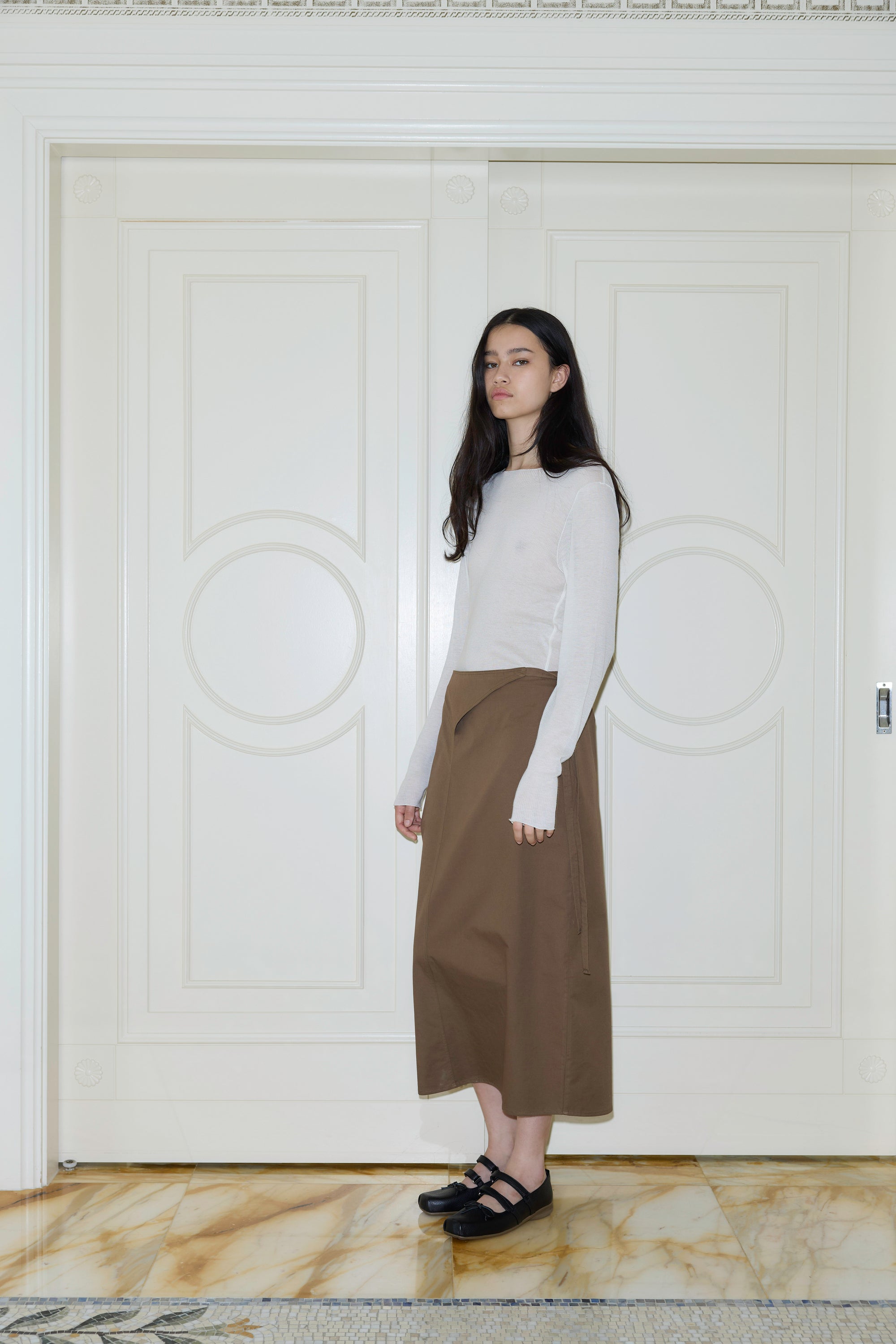 Deiji Studios | Crossover Skirt in Carob