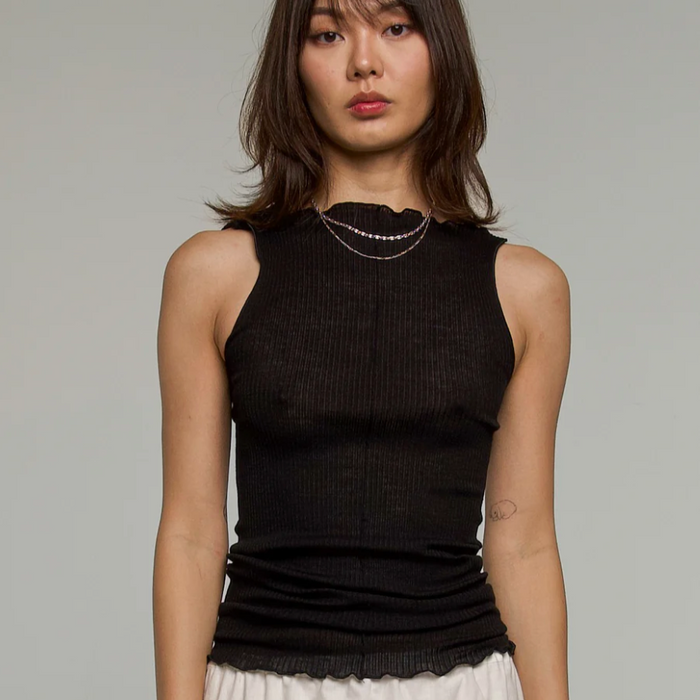 Pradegal | Reed Wool + Silk Sleeveless in Black