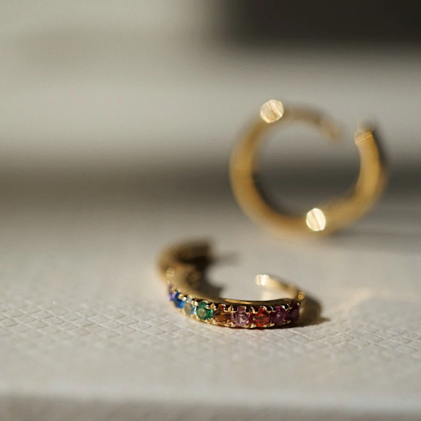 Foe & Dear | Rainbow Sapphire Leilah Hoops