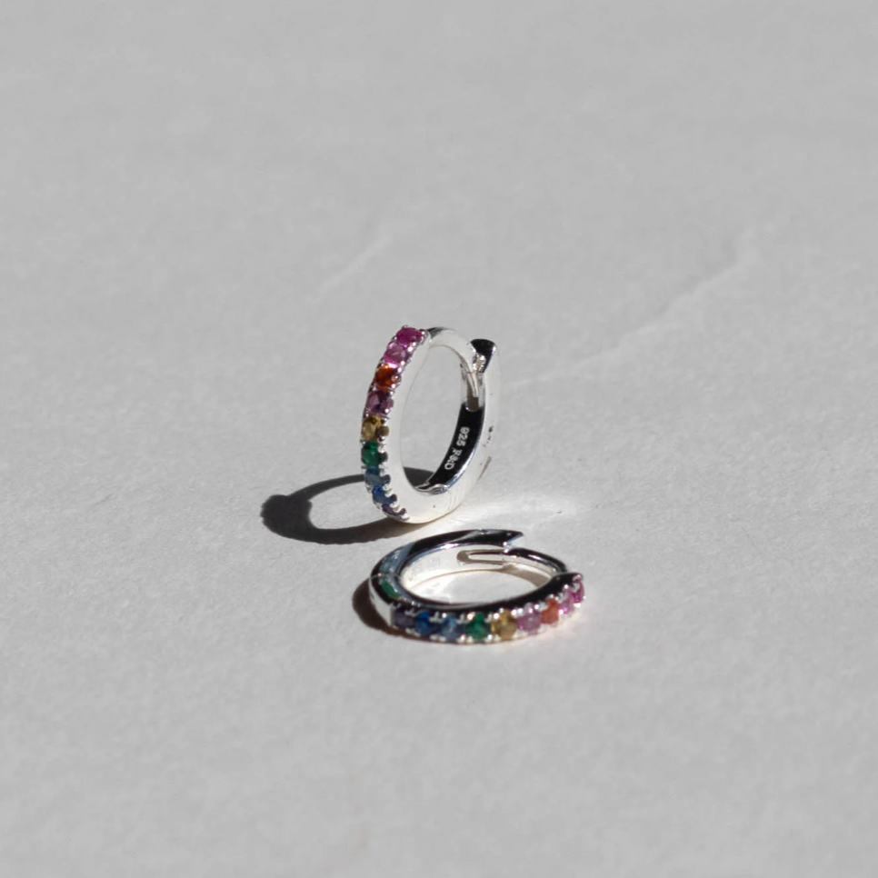 Foe & Dear | Rainbow Sapphire Leilah Hoops