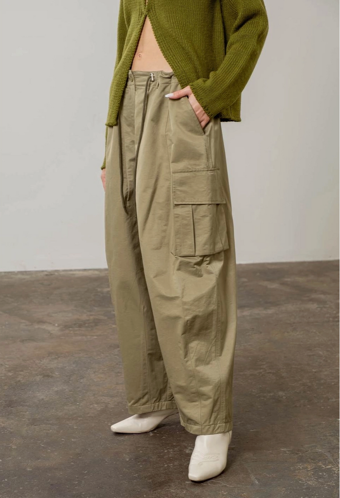 Moon River | Olive Baggy Cargo Pants