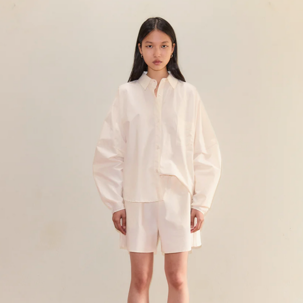 Deiji Studios | Curved Shirt in Off White