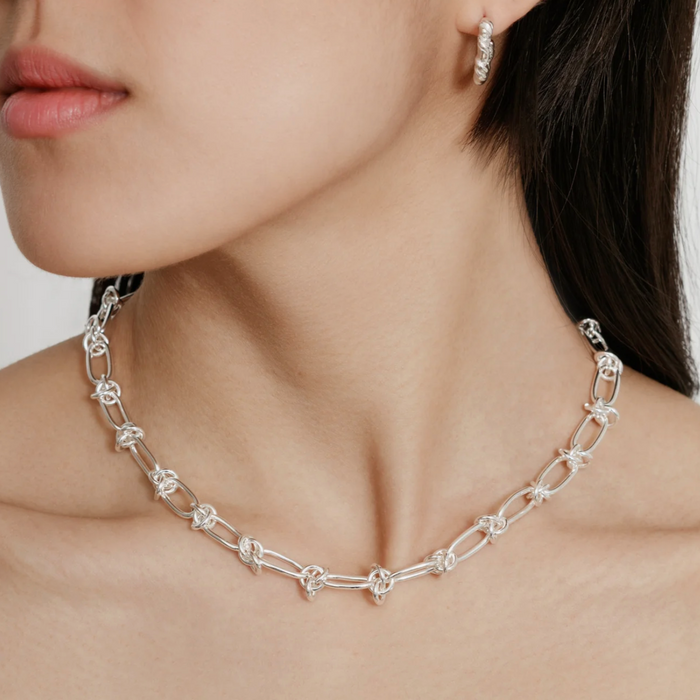 Wolf Circus Rose Necklace in Silver Hey Jude