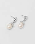 Wolf Circus | Pearl Drop Earrings in Silver