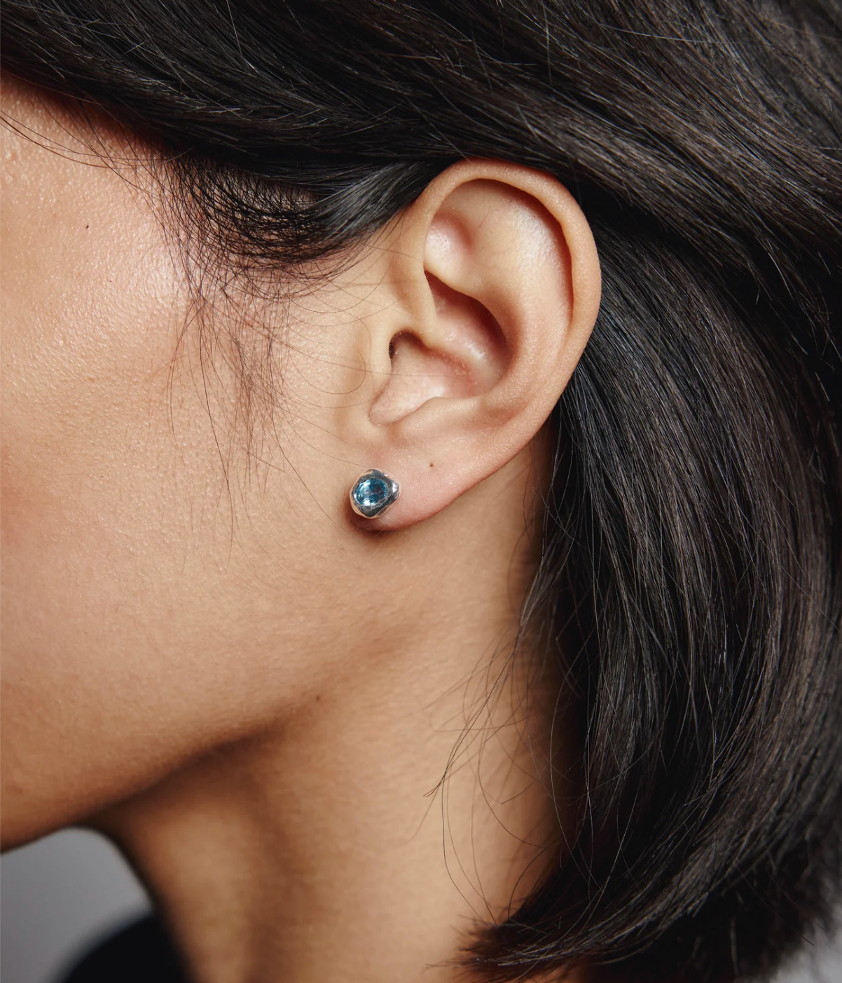 Wolf Circus | Cora Blue Topaz Studs in Silver - Hey Jude