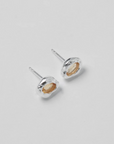 Wolf Circus | Cora Citrine Studs in Silver - Hey Jude