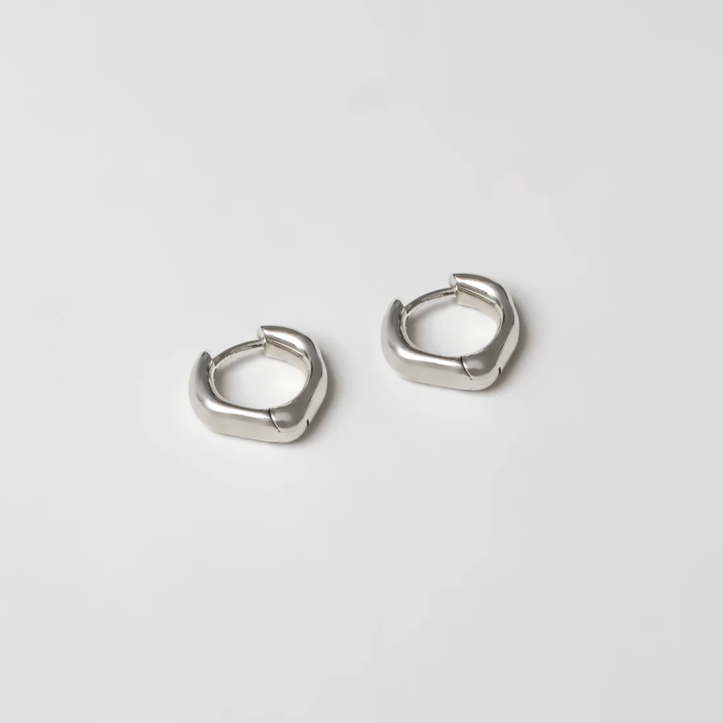 Wolf Circus | Isla Pointed Hoops in Silver - Hey Jude